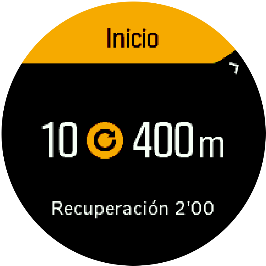 Comienzo de entrenamiento de intervalos - Trainer