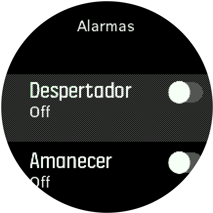 SunriseSunset alarm toggle Spartan Trainer