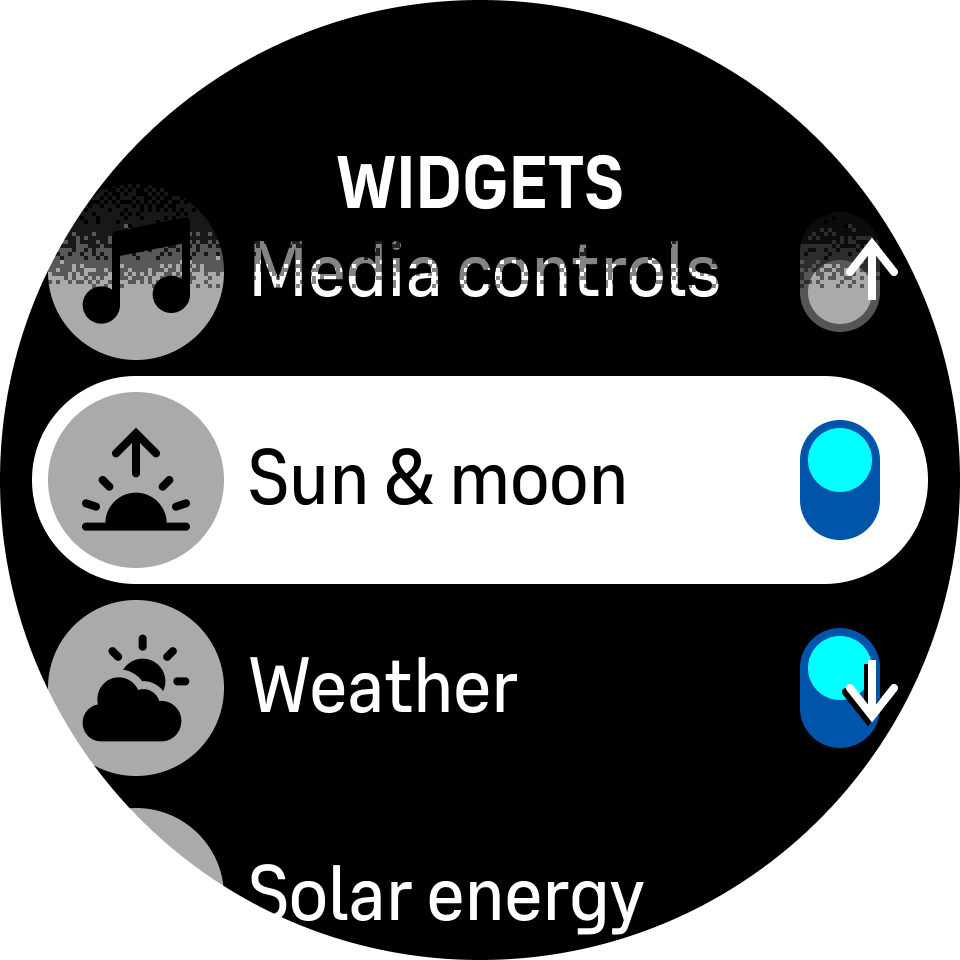Conmutadores de widgets